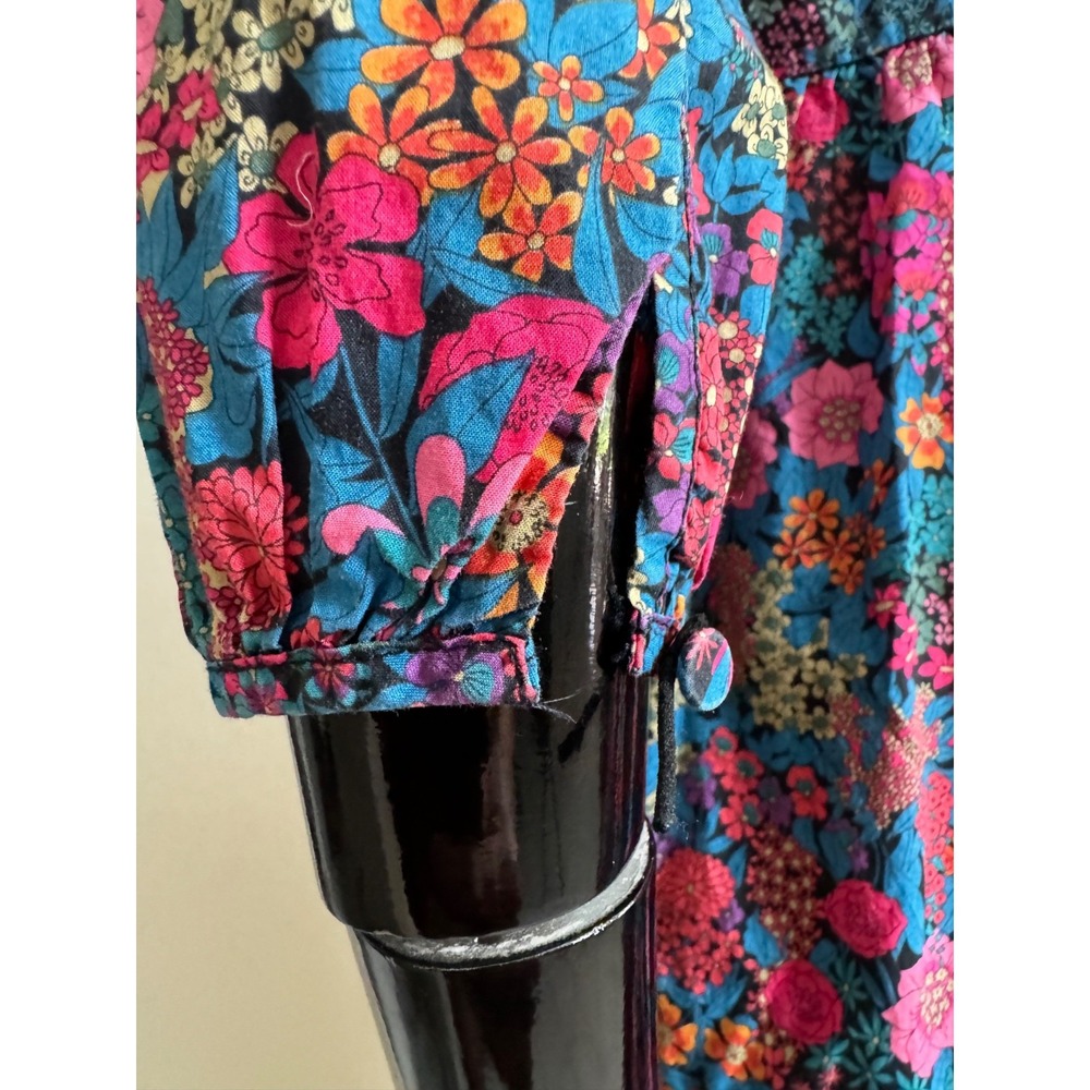 J.Crew Liberty Fabrics Floral Mini Dress XS Ruffle Hem Long Sleeve 3204 - Picture 6 of 6